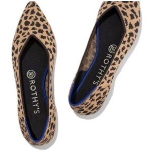 Rothy's Brown and Black Leopard Print Flats 5.5